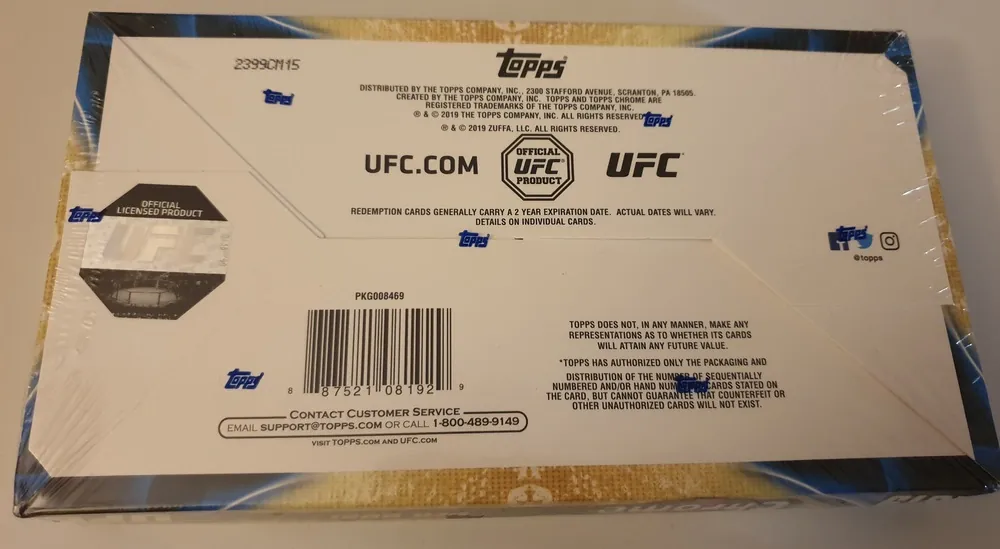 Box Topps Chrome UFC 2019