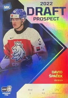 Špaček David MK Národní tým 2021-22 151. pozice-Minnesota Wild Draft Prospects /100 č.DP-07