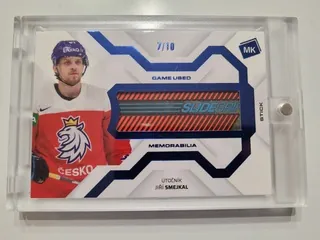 Smejkal Jiří MK Národní tým 2021-22 Game used memorabilia (Stick) Blue /10 č.GUM-14