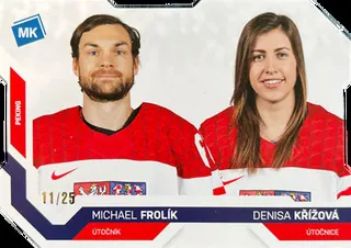 Frolík a Křížová Michael a Denisa MK Národní tým 2021-22 Die-Cut /25 č.88