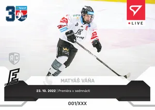 Matyáš Váňa SportZoo Tipsport ELH  2022-23 Live /44 č.L026