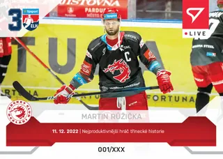 Martin Růžička SportZoo Tipsport ELH  2022-23 Live /39 č.L050