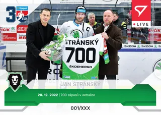 Jan Stránský SportZoo Tipsport ELH  2022-23 Live /26 č.L052