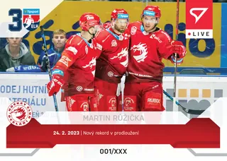 Martin Růžička SportZoo Tipsport ELH  2022-23 Live /35 č.L095