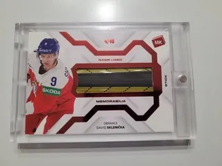 Sklenička David MK Národní tým 2021-22 Game used memorabilia (Stick) Red /40 č.GUM-13