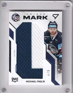 Frolík Michael SportZoo ELH 2022-23 SportZoo TELH 2021-22 II.série Unique Mark Letter /6 č.UM-MF
