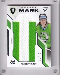 Alex Lintuniemi SportZoo ELH 2022-23 SportZoo TELH 2021-22 II.série Unique Mark Letters /10 č.UM-AL