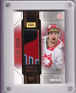 Dostálek Vlastimil Goal Cards 2022-23 Game Used Stick /35 č.GUS-20