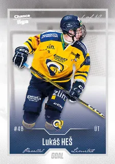 Heš Lukáš Goal Cards Dotisk 2022-23 Dotisk Silver 1 of 60 č.498