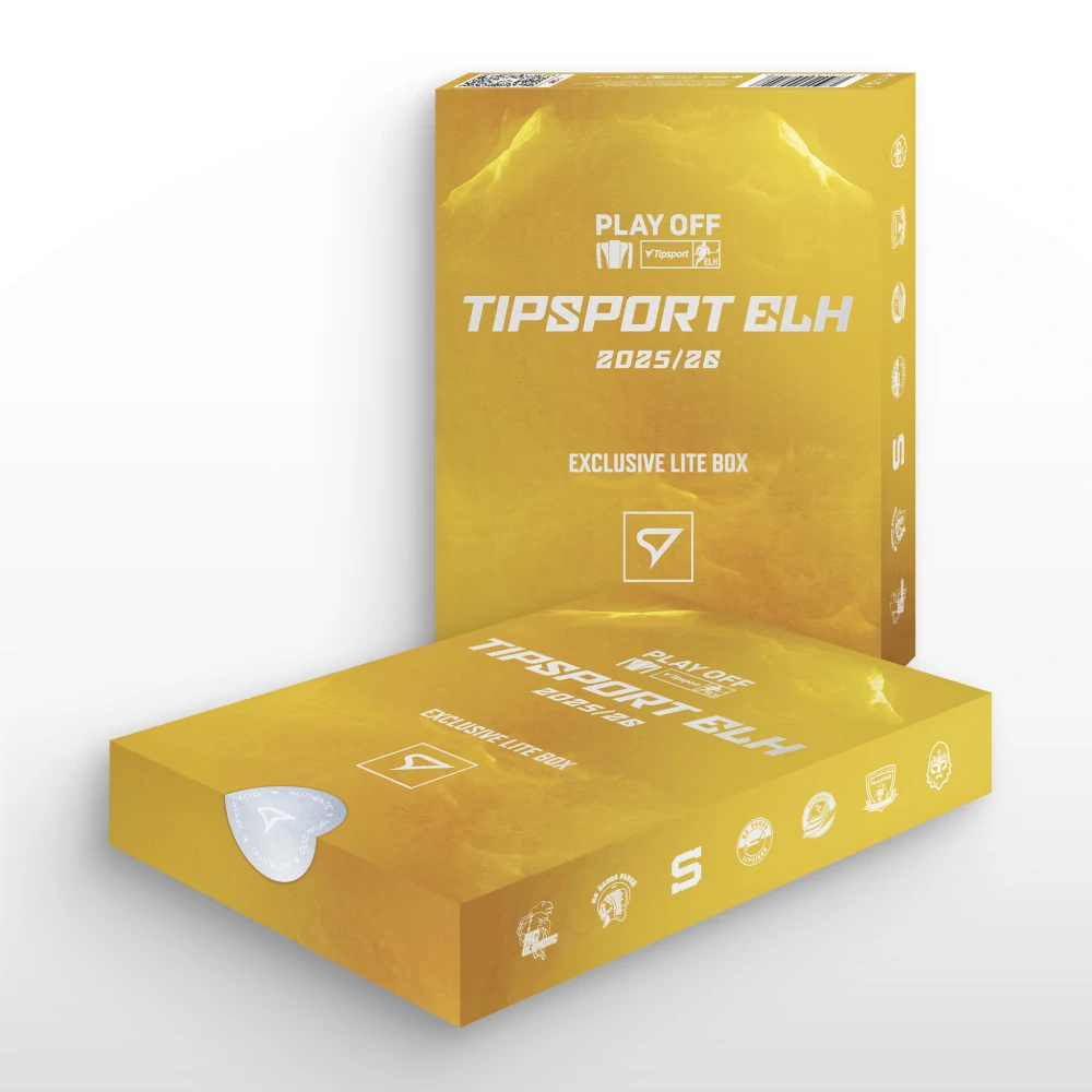Sběratelské hokejové karty SportZoo Tipsport ELH 2025/26 III. série – Exclusive box Play Off