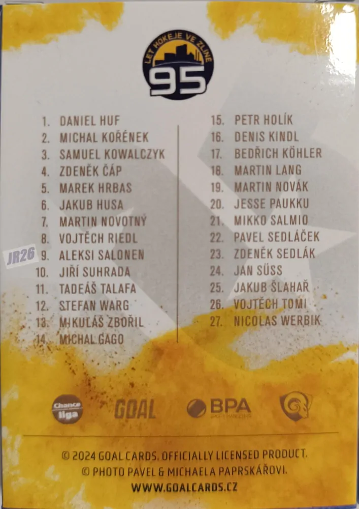 Set Goal cards 2024 Zlín 95 let hokeje