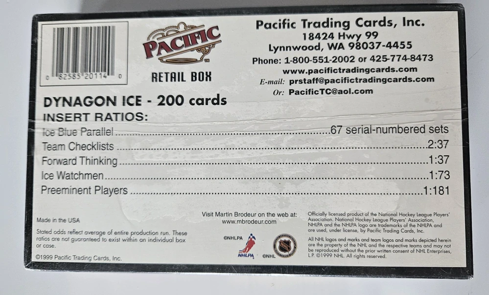 Balíček NHL Pacific Dynagon Ice 1998-99 Retail