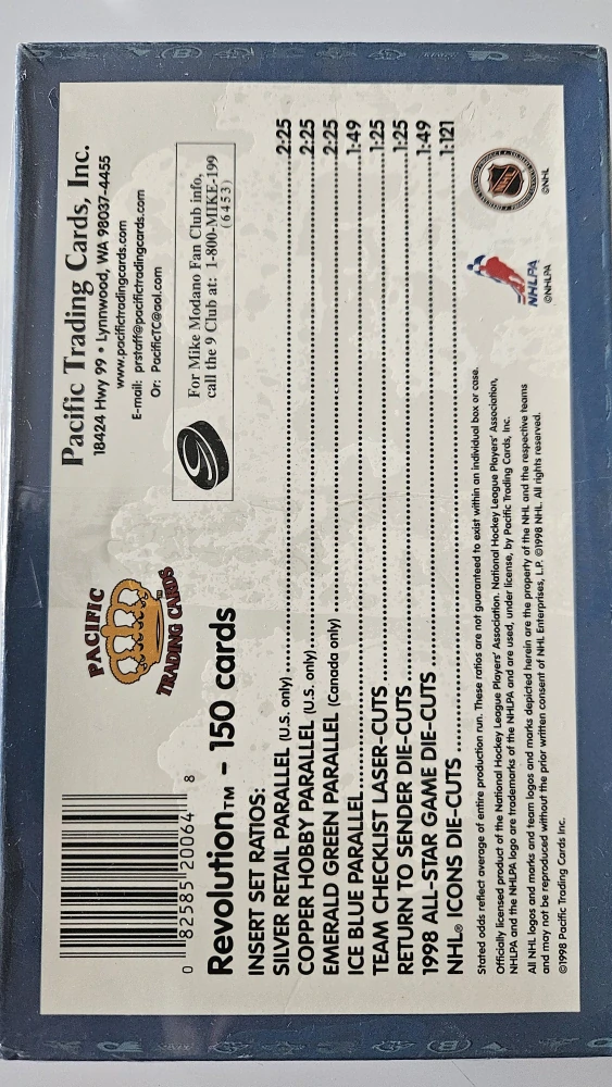 Balíček NHL Pacific Revolution 1997-98 Hobby