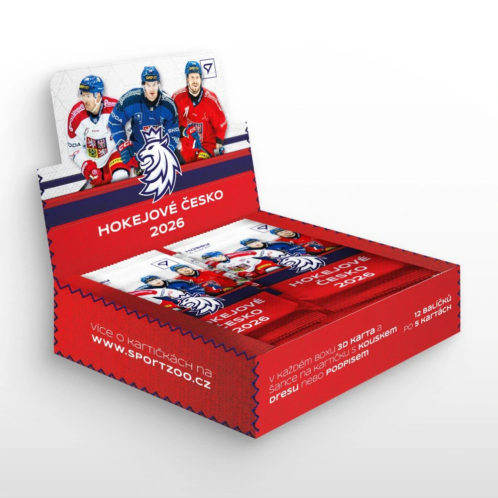 Sběratelské hokejové karty SportZoo Hokejové Česko 2026 hobby box PŘEDPRODEJ