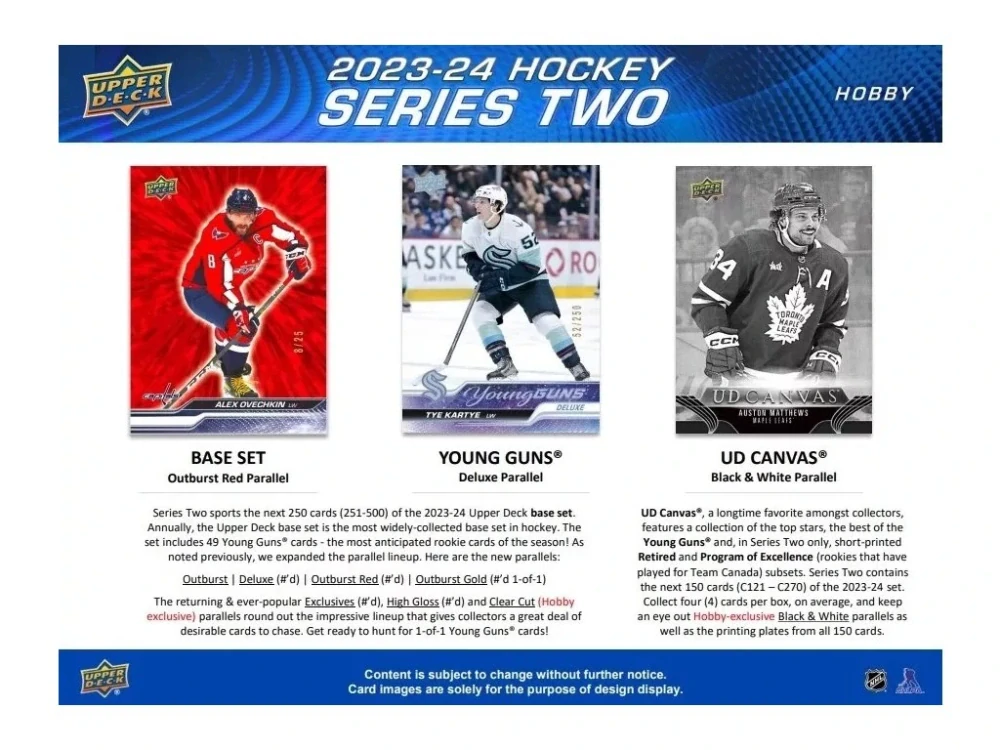 Box sběratelských hokejových karet NHL Upper Deck 2023-24  