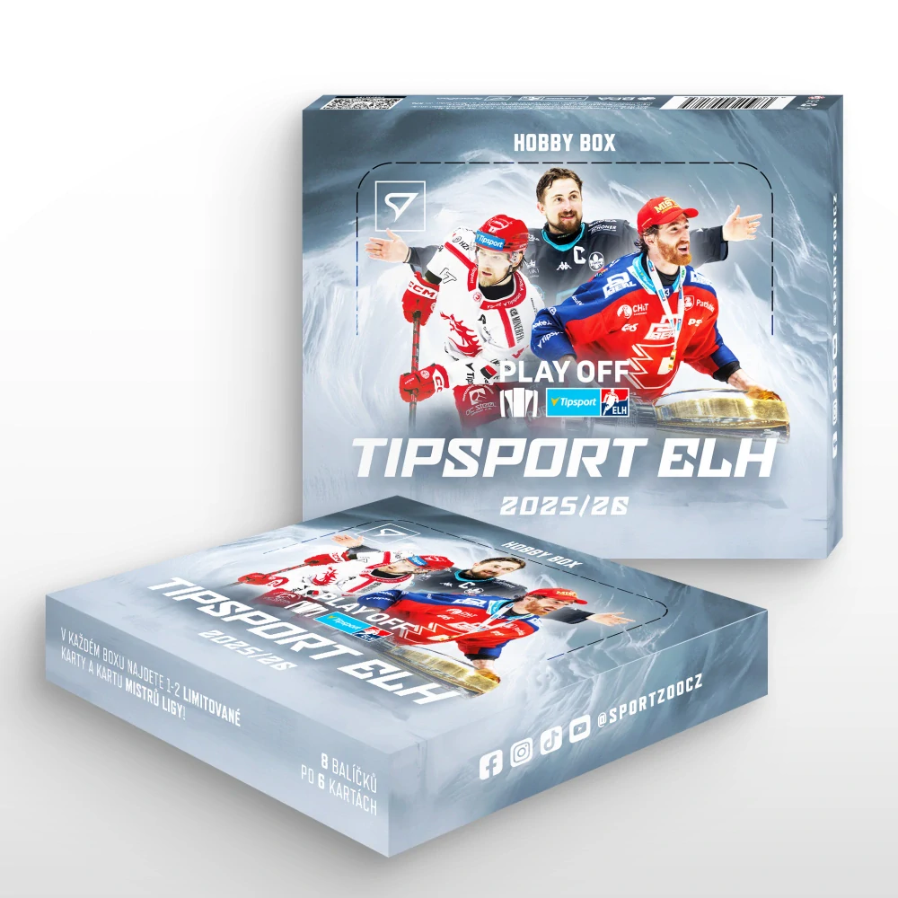 Sběratelské hokejové karty SportZoo Tipsport ELH 2025/26 III. série – Hobby box Play Off