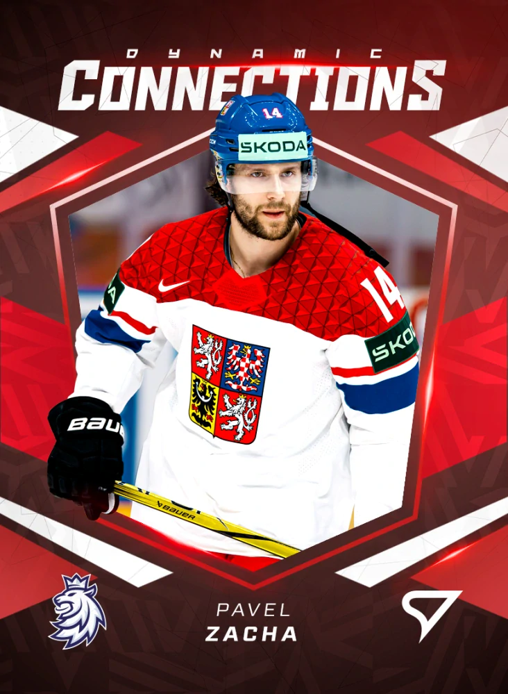  Pastrňák - Zacha SportZoo ČR Rep. 2025 Dynamic Connections 3D č.DC-10