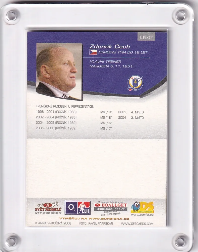 Čech Zdeněk OFS 2008-09 U18 - Zlín + statistiky č.U18-27