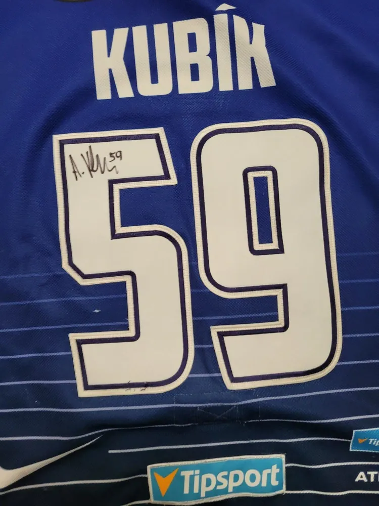Kubík Adam hraný dres Rytíři Kladno 2021-22 modrá verze Ukrajina