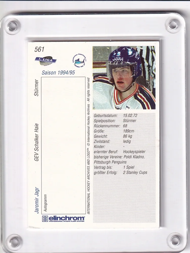 Jágr Jaromír DEL2 1994-95 č.561 není 100% stav (2)