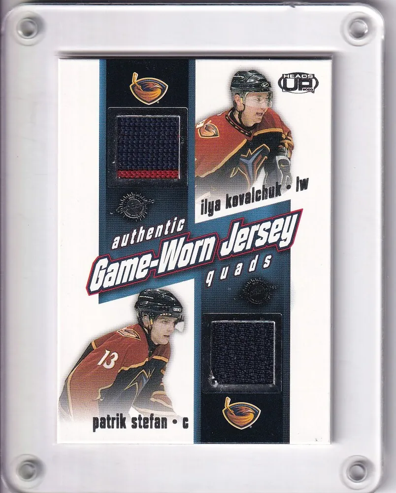 Hnilička Milan Heads Up 2003 Game-Worn Jersey - Štefan, Kovalchuk, Kallio č.2