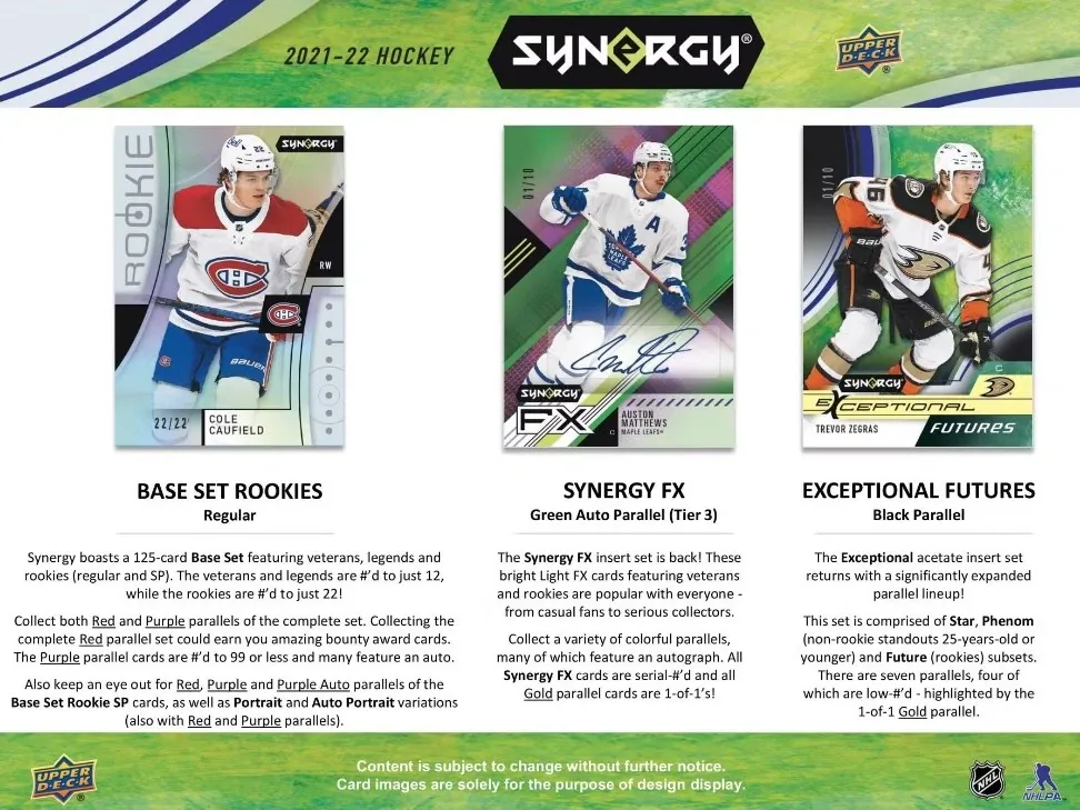 Box NHL UD Synergy Hobby 2021-22
