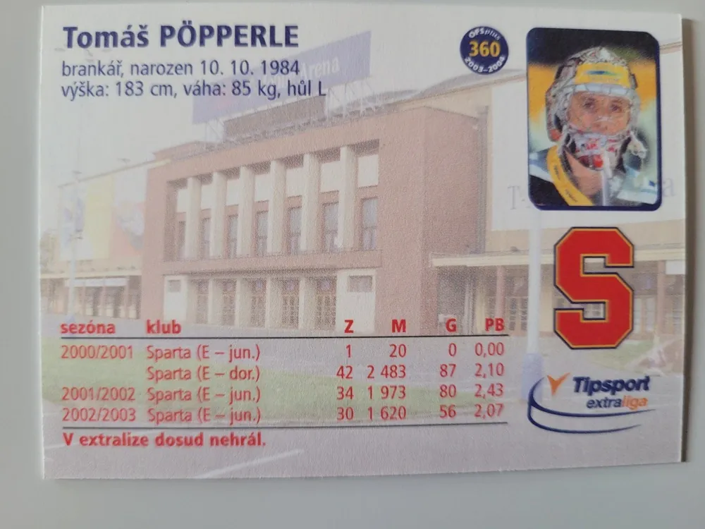 Pöpperle Tomáš OFS Plus 2003-04 Dotisk Errors - druhá strana č. 360 č.360