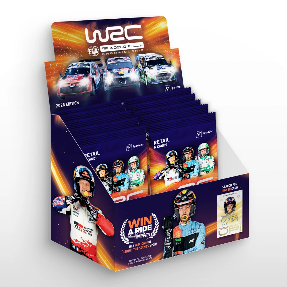 FIA WRC sběratelské kartičky SportZoo 2026 - Retail box