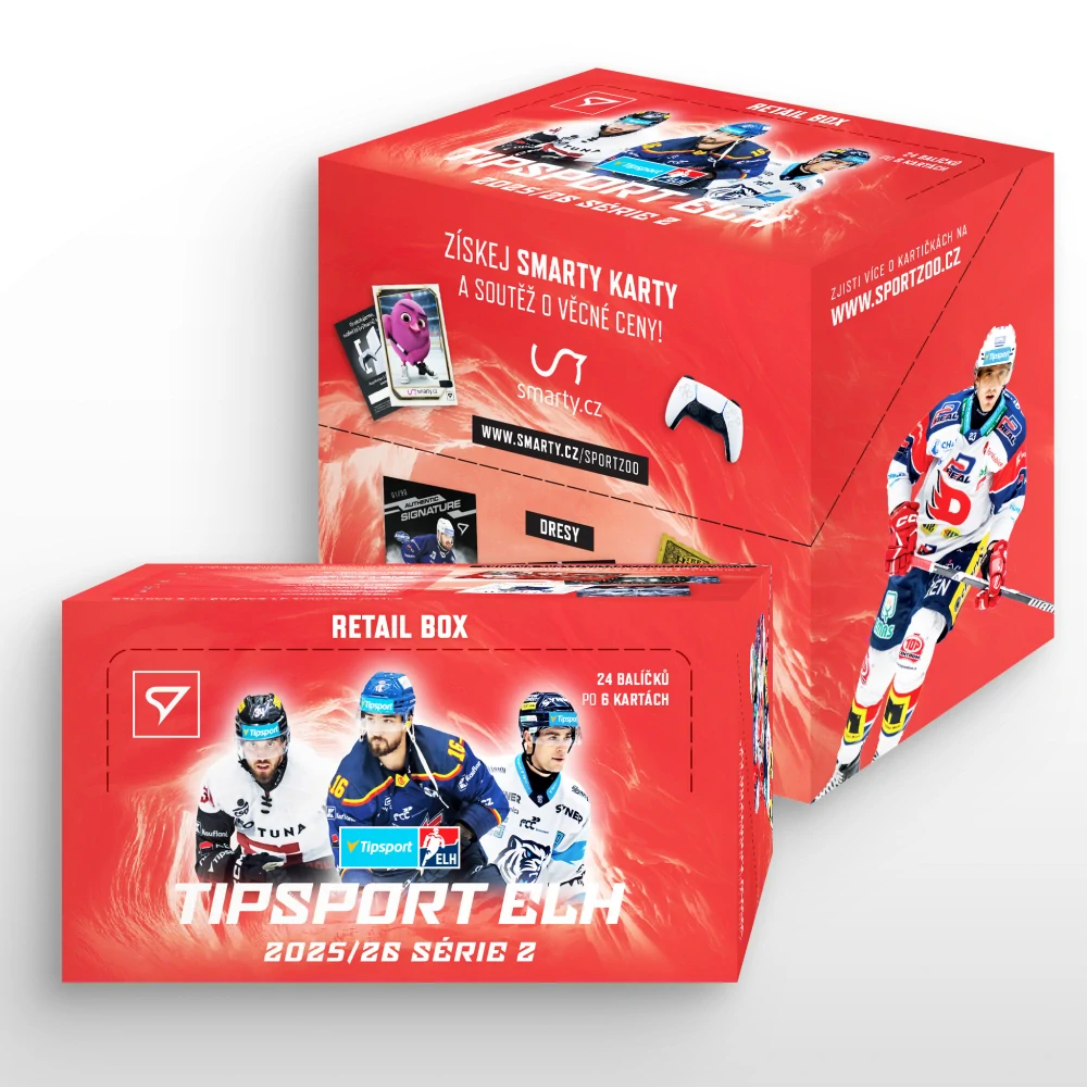 Sběratelské hokejové karty SportZoo Tipsport ELH 2025/26 II. série – Retail balíček