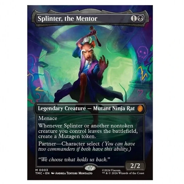 Sběratelské karty Želvy Ninja Turtles Magic 2026 balíček (EN = anglická verze)