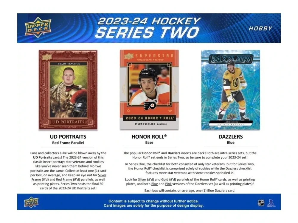 Box sběratelských hokejových karet NHL Upper Deck 2023-24  