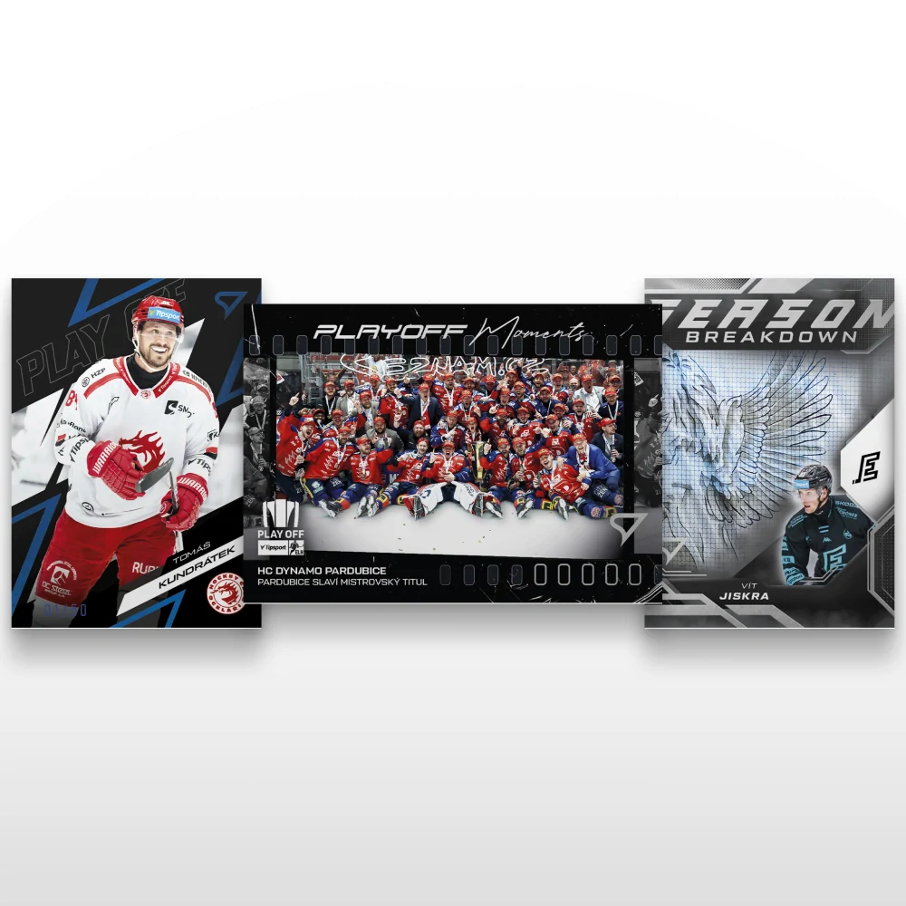 Sběratelské hokejové karty SportZoo Tipsport ELH 2025/26 III. série – Hobby box Play Off