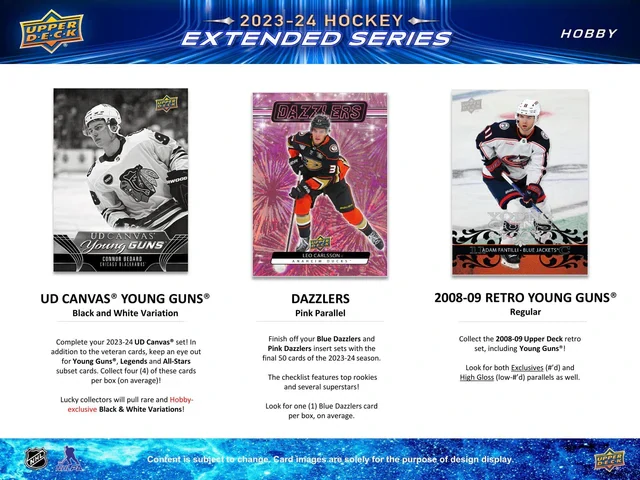 Balíček NHL Upper Deck Extended 2023-24 Hobby
