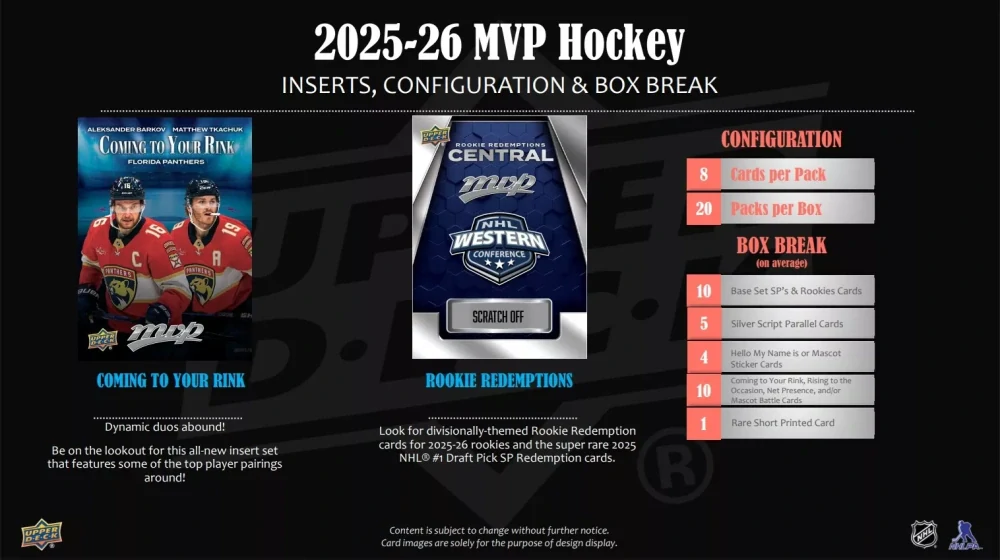 Box Upper Deck MVP 2025-26