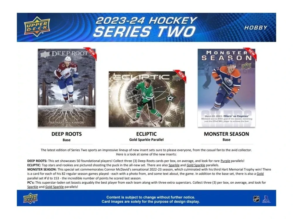 Box sběratelských hokejových karet NHL Upper Deck 2023-24  