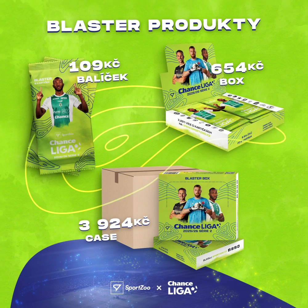 Sběratelské fotbalové karty SportZoo Chance Liga 2025/26 II. série – Blaster balíček PŘEDPRODEJ