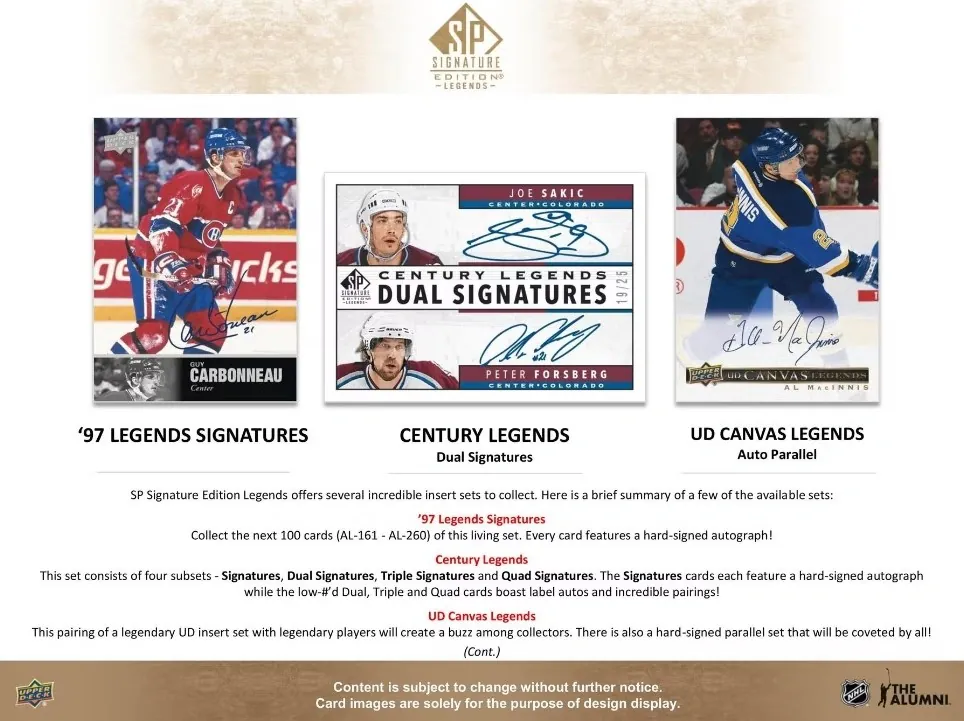 Box NHL UD SP Signature Edition Legends Hockey Hobby 2020-21