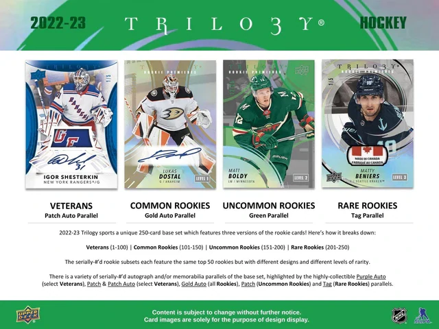 Box NHL Upper Deck Trilogy Hobby 2022-23