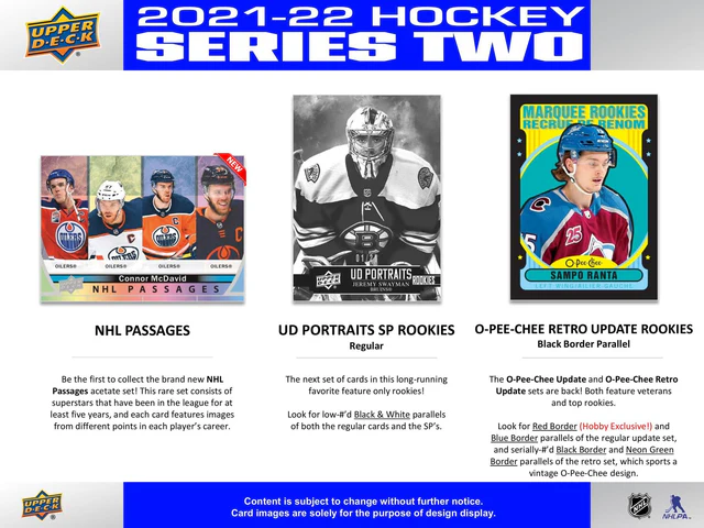 Box NHL Upper Deck 2021-22 2 serie Hobby
