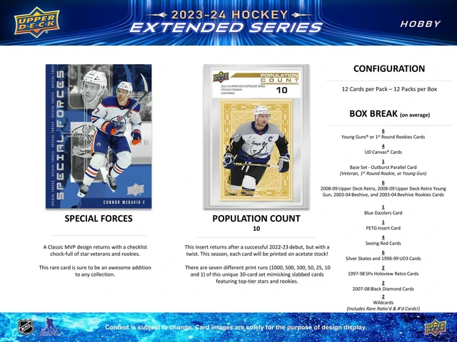 Balíček NHL Upper Deck Extended 2023-24 Hobby