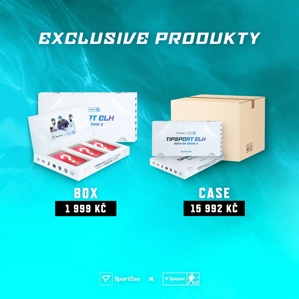 Sběratelské hokejové karty SportZoo Tipsport ELH 2025/26 II. série – Exclusive box