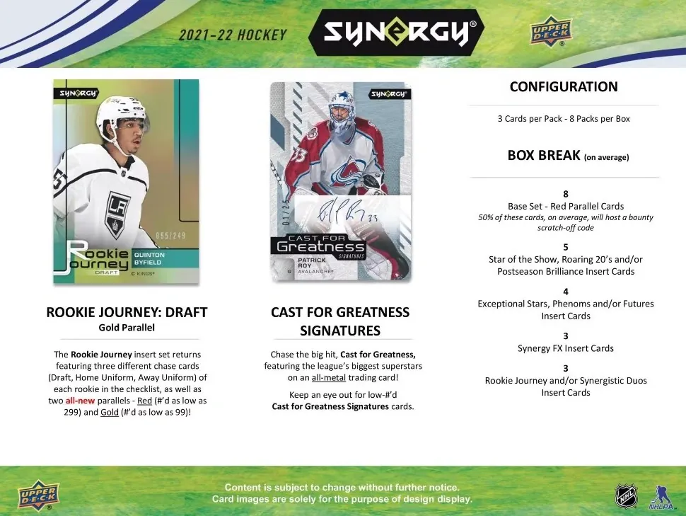 Box NHL UD Synergy Hobby 2021-22