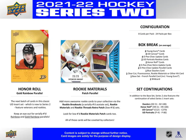 Box NHL Upper Deck 2021-22 2 serie Hobby