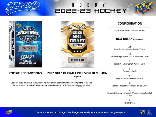 Balíček NHL Upper Deck MVP 2022-23 Hobby