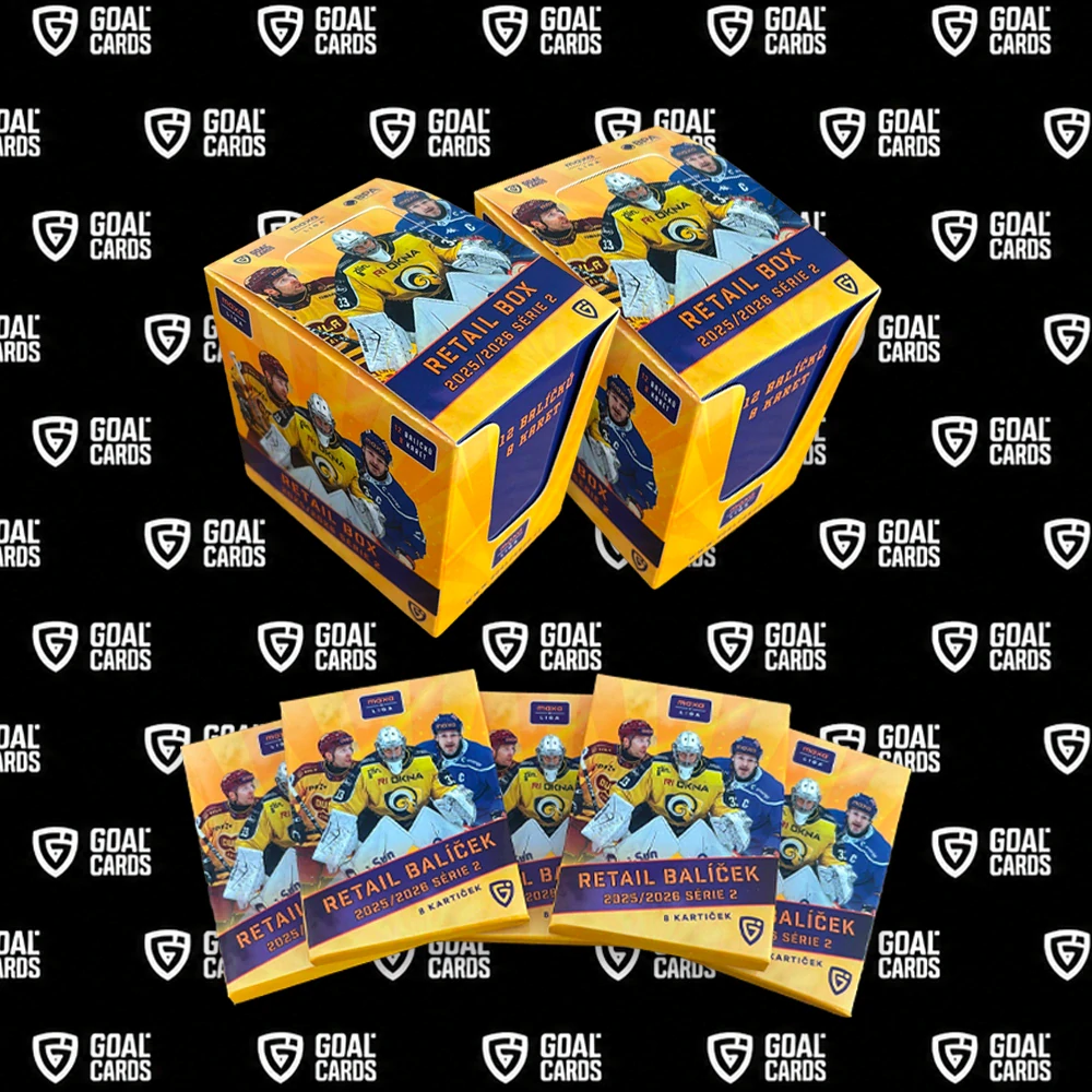 Sběratelské hokejové karty Goal Cards Maxa Liga 2026 Retail box