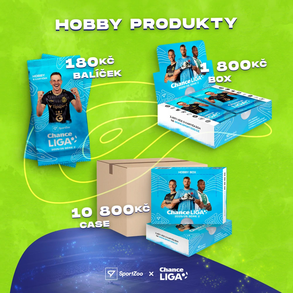 Sběratelské fotbalové karty SportZoo Chance Liga 2025/26 II. série – Hobby box