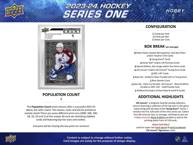 Box NHL Upper Deck 2023-24 Hobby