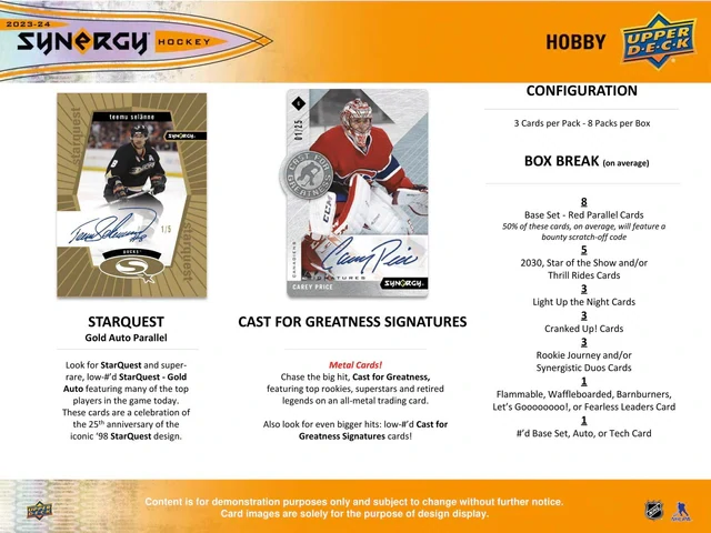 Box NHL Upper Deck Synergy 2023-24 Hobby