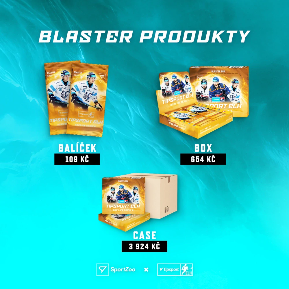 Sběratelské hokejové karty SportZoo Tipsport ELH 2025/26 II. série – Blaster case