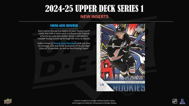 Sběratelské hokejové karty NHL 2024/25 Upper Deck Series 1 Hockey Hobby Box  